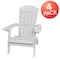 Flash Furniture White All-Weather Folding Adirondack Chairs, PK 4 4-JJ-C14505-WH-GG - alternate 2